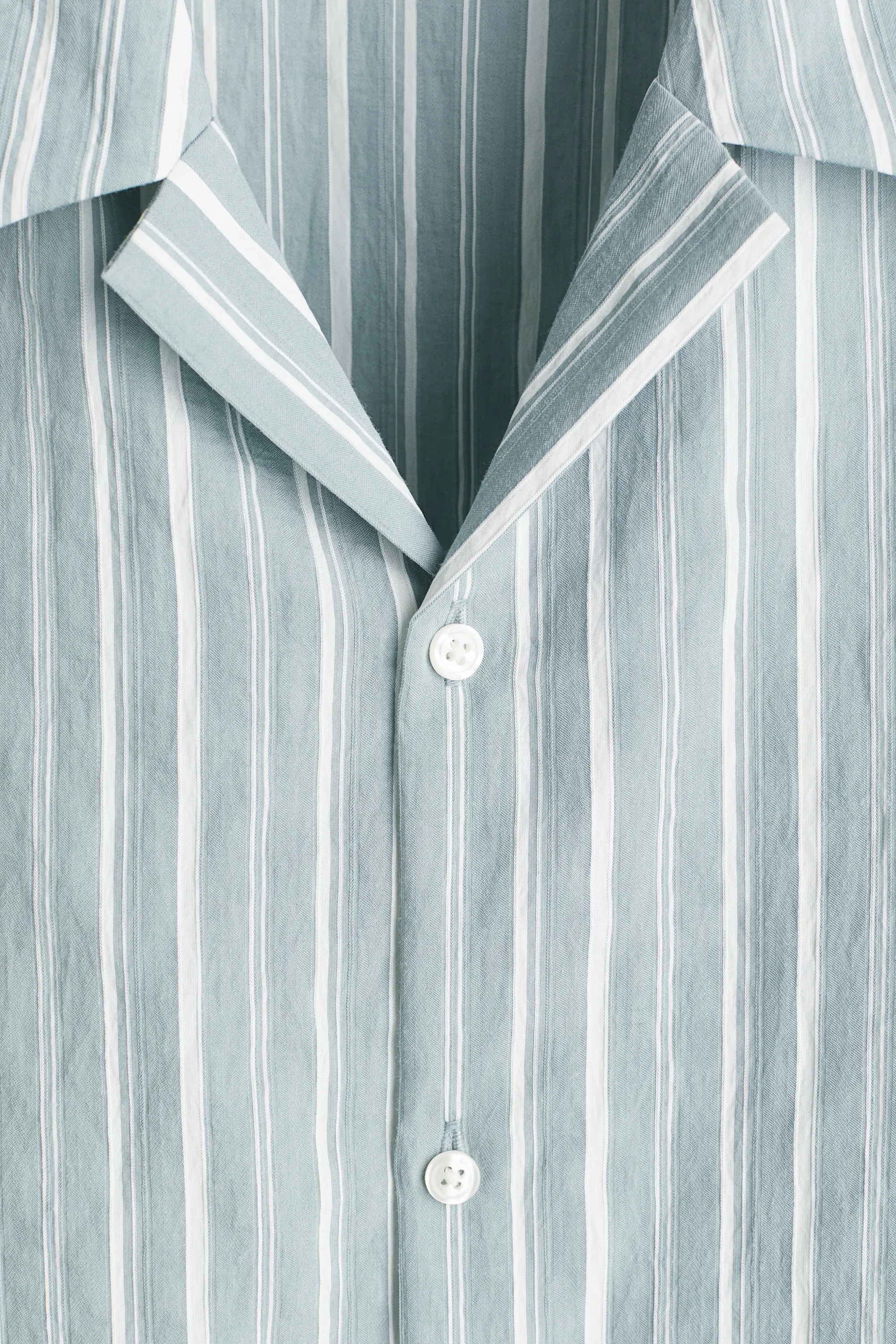 Chemise Regular Fit en lyocell mélangé - Turquoise/rayé