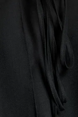 Jupe portefeuille midi taille mi-haute asymétrique - Noir — photo 4