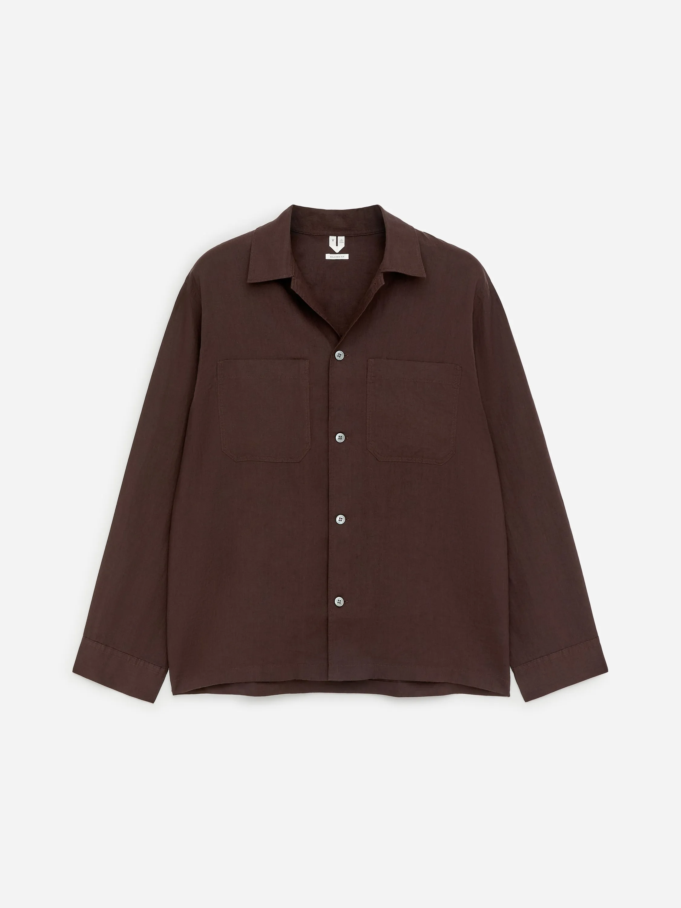 Chemise décontractée en lin - Marron