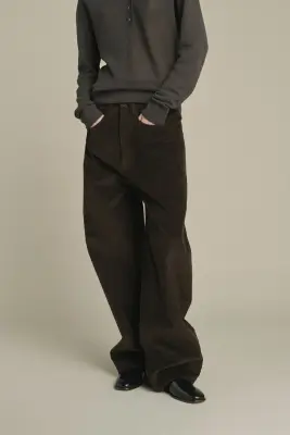 PANTALON GUNTHER MARRON FONCÉ — photo 2