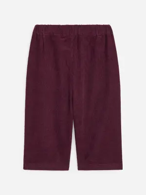 Pantalon en velours côtelé - Rouge foncé — photo 1