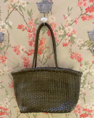 Nouveau ! DRAGON DIFFUSION Sac Weave Small Kaki — photo 2