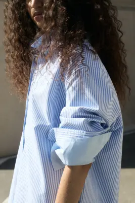 Chemise Oxford - Bleu/rayé — photo 3