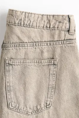Barrel High Waist Jeans - Grège — photo 9