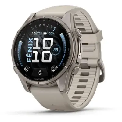 Garmin Fenix 9 amoled 43mm sapphire titane bracelet gris cendré/titanium 010-04761-01 — photo 1