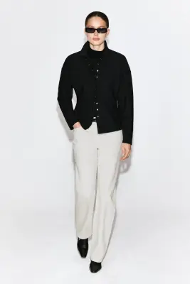 CHEMISE CINTRÉE EN JERSEY DE CRÊPE - NOIR — photo 1