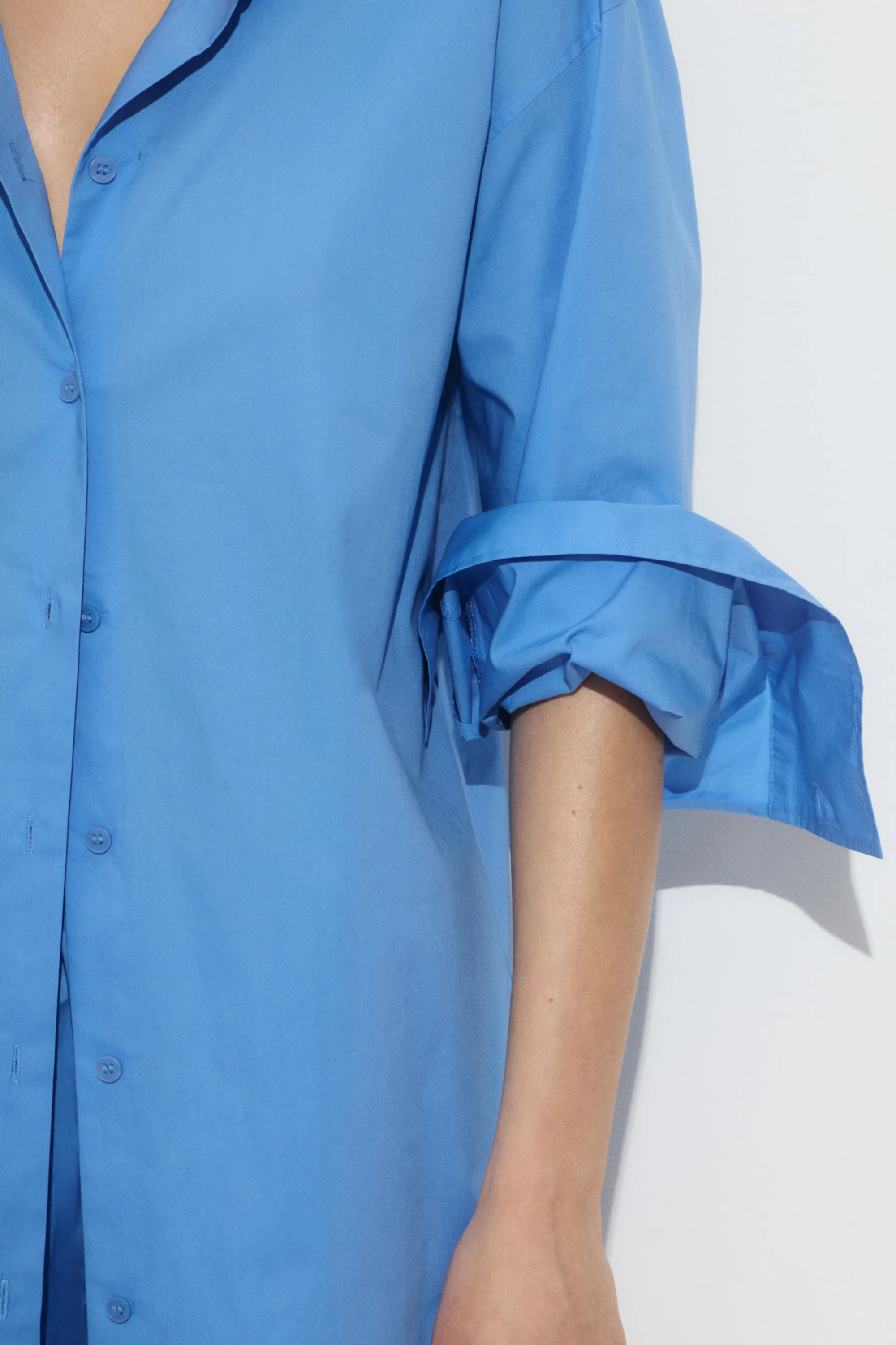 Chemise de plage oversize - Bleu