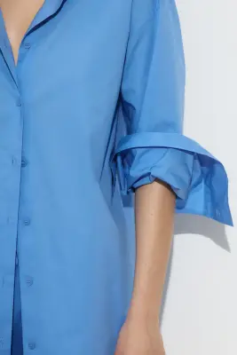 Chemise de plage oversize - Bleu — photo 1