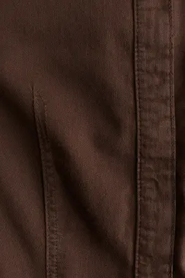 Chemise ajustée en denim - Marron — photo 4