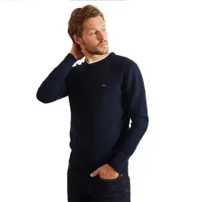 EDEN PARK PULL COL ROND Marine — photo 1