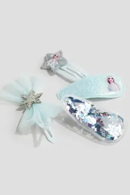 Lot de 4 barrettes - Turquoise/La Reine des neiges — photo 2