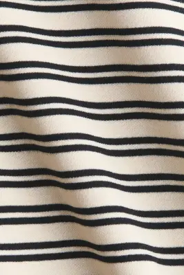 T-shirt en coton - Beige clair/rayures noires — photo 3