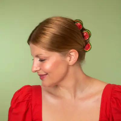Mini pince à cheveux Pastèque Coucou Suzette — photo 5