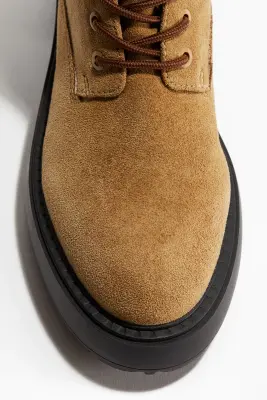 Bottines à lacets - Beige foncé — photo 3