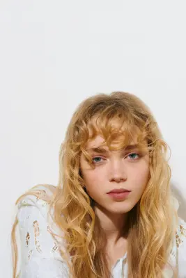 Blouse en coton avec broderie anglaise - Blanc — photo 3