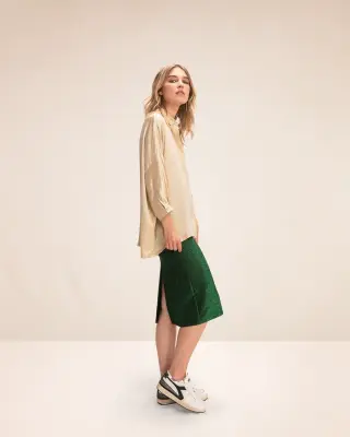 Chemise Manon oversize en soie – Karma Koma — photo 3