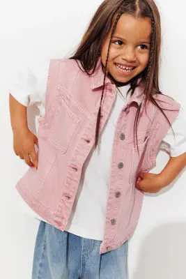 Veste jean color LEONIE enfant — photo 2