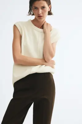 Pantalon cigarette - Vert kaki foncé — photo 1