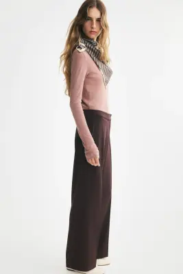 Pantalon chic - Marron foncé — photo 4