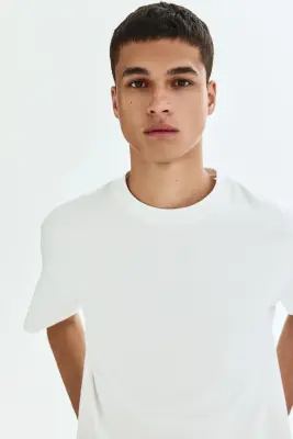 T-shirt Relaxed Fit - Blanc — photo 2