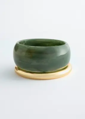 Ensemble de bracelets manchettes - Doré/Vert — photo 2