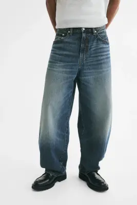 Baggy Barrel Jeans - Bleu denim — photo 1