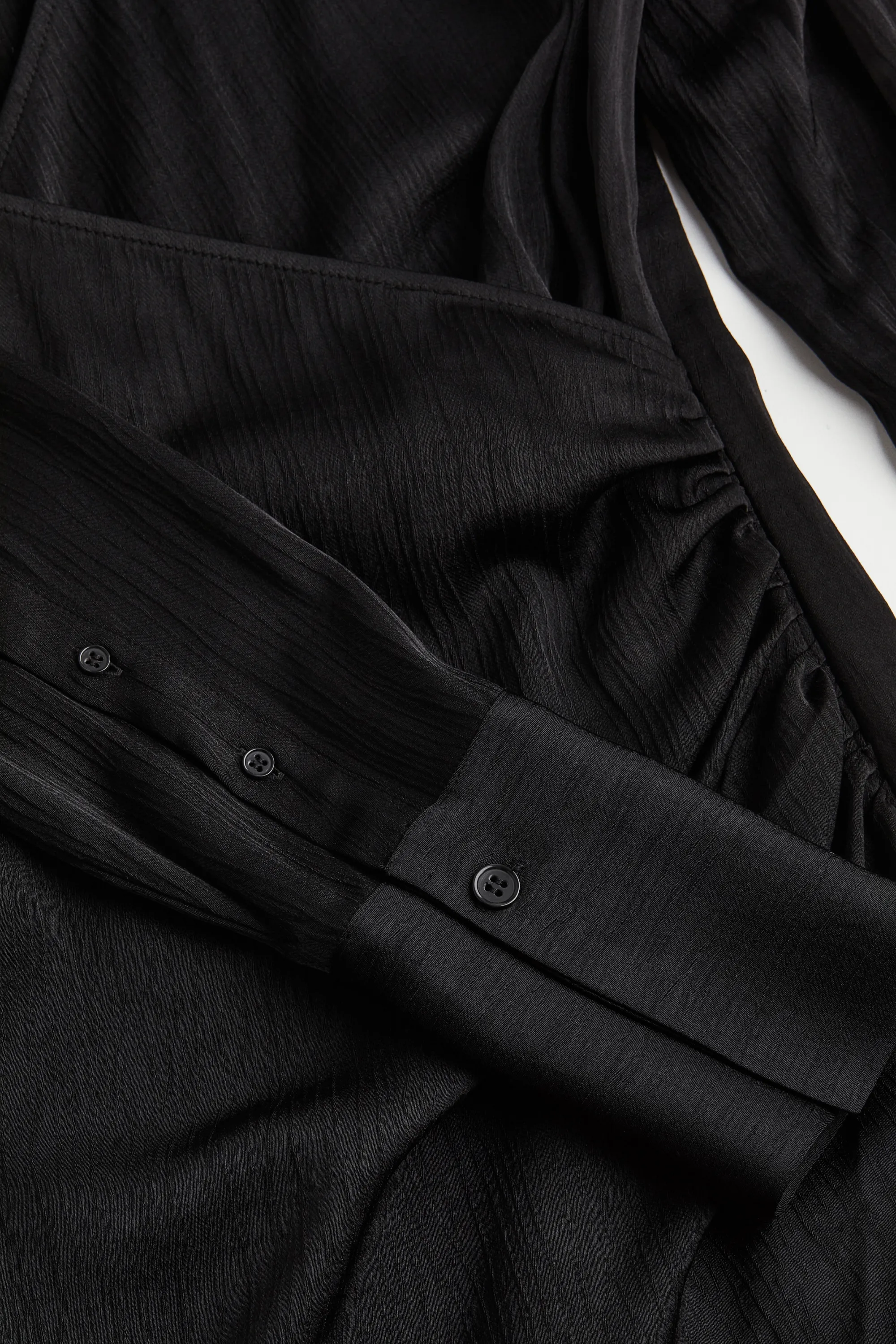 Longue robe portefeuille - Noir