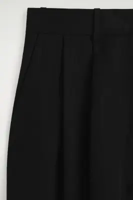 PANTALON DÉCONTRACTÉ LARGE ET FLUIDE - NOIR — photo 5