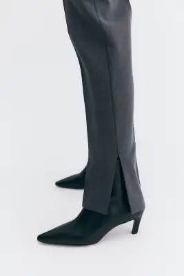 MAMA Pantalon avec fente en bas de jambe - Gris foncé — photo 3