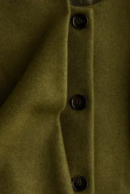 Manteau à écharpe - Vert olive — photo 5