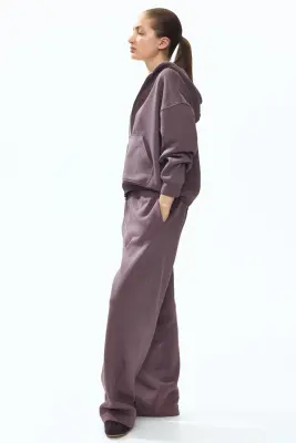 Veste à capuche zippée - Violet ancien chiné — photo 2