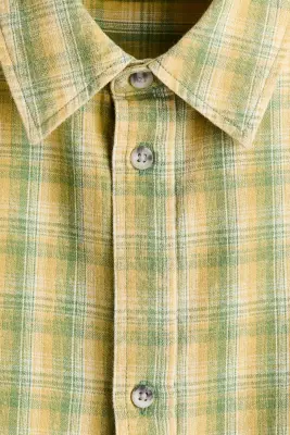Chemise Regular Fit à manches courtes - Vert clair/carreaux — photo 4