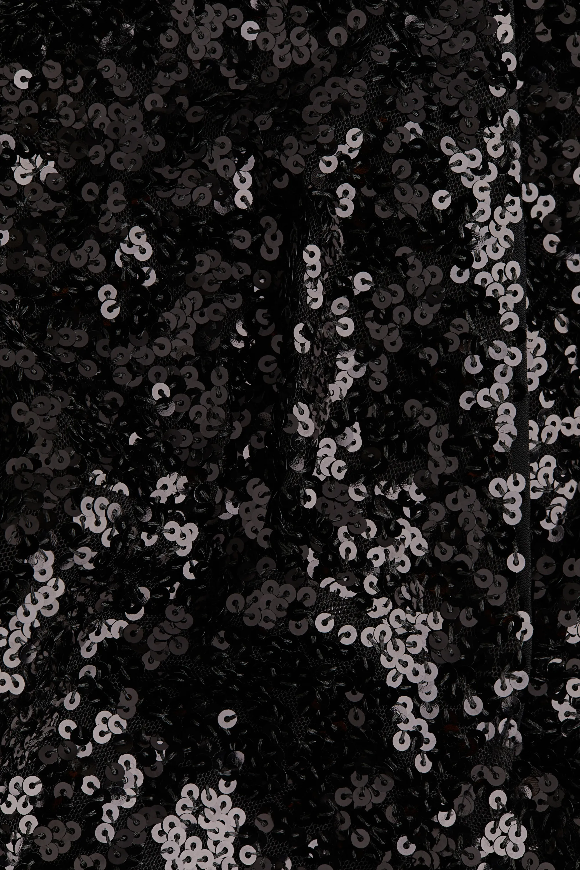 Robe portefeuille à sequins - Noir