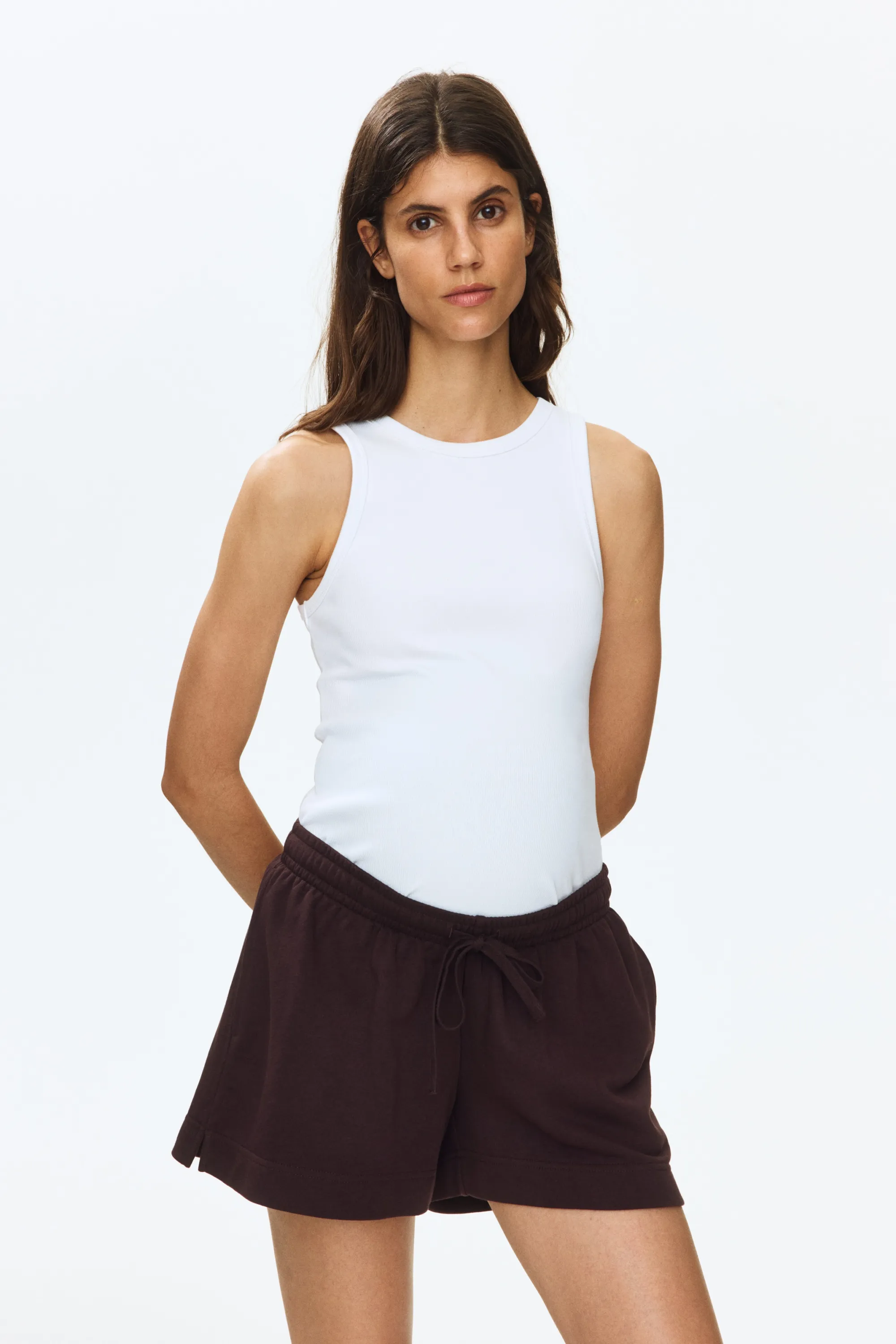 MAMA Short en molleton - Marron foncé