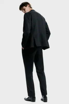Pantalon de costume Regular Fit - Noir chiné — photo 3
