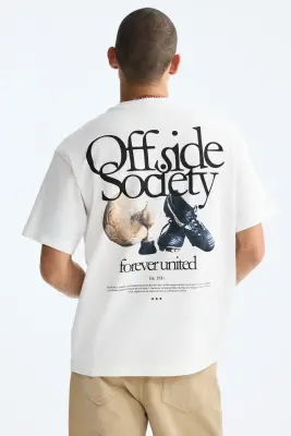 T-shirt imprimé Loose Fit - Blanc/Offside Society — photo 3