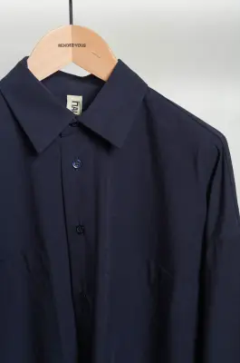 Maud Vanden Beussche – BEY POPLIN SHIRT – DARK NAVY — photo 2