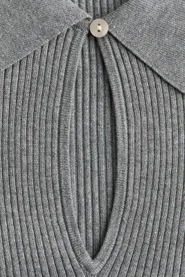 MAMA Robe en maille côtelée - Gris chiné — photo 5