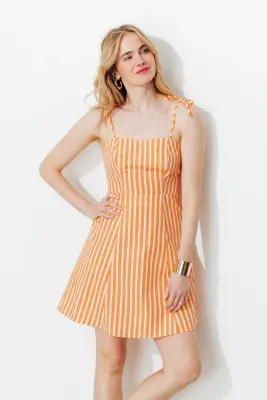 Robe courte rayée Femme — photo 3