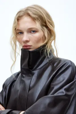 Veste en tissu enduit - Marron foncé — photo 1