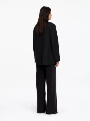 Blazer décontracté en laine mélangée - Noir — photo 2