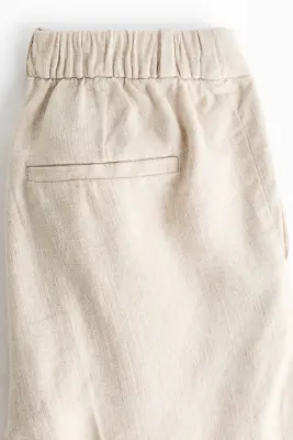 MAMA Pantalon chic en lin mélangé - Beige clair — photo 4