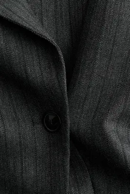 Blazer droit en laine - Gris foncé chiné — photo 5