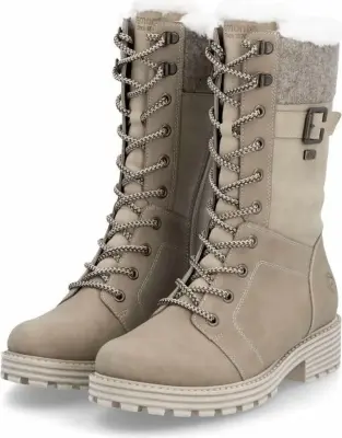 Bottines Remonte D0W72-20 Beige - Lacets Grande Pointure Femme — photo 3