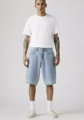 LEVIS BAGGY SHORT 478 Bleu ciel — photo 2