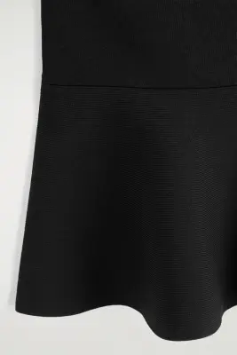 TOP PÉPLUM EN MAILLE - NOIR — photo 5