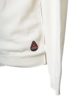 Pull col rond manches longues en maille fine blanc écru Taille L — photo 3