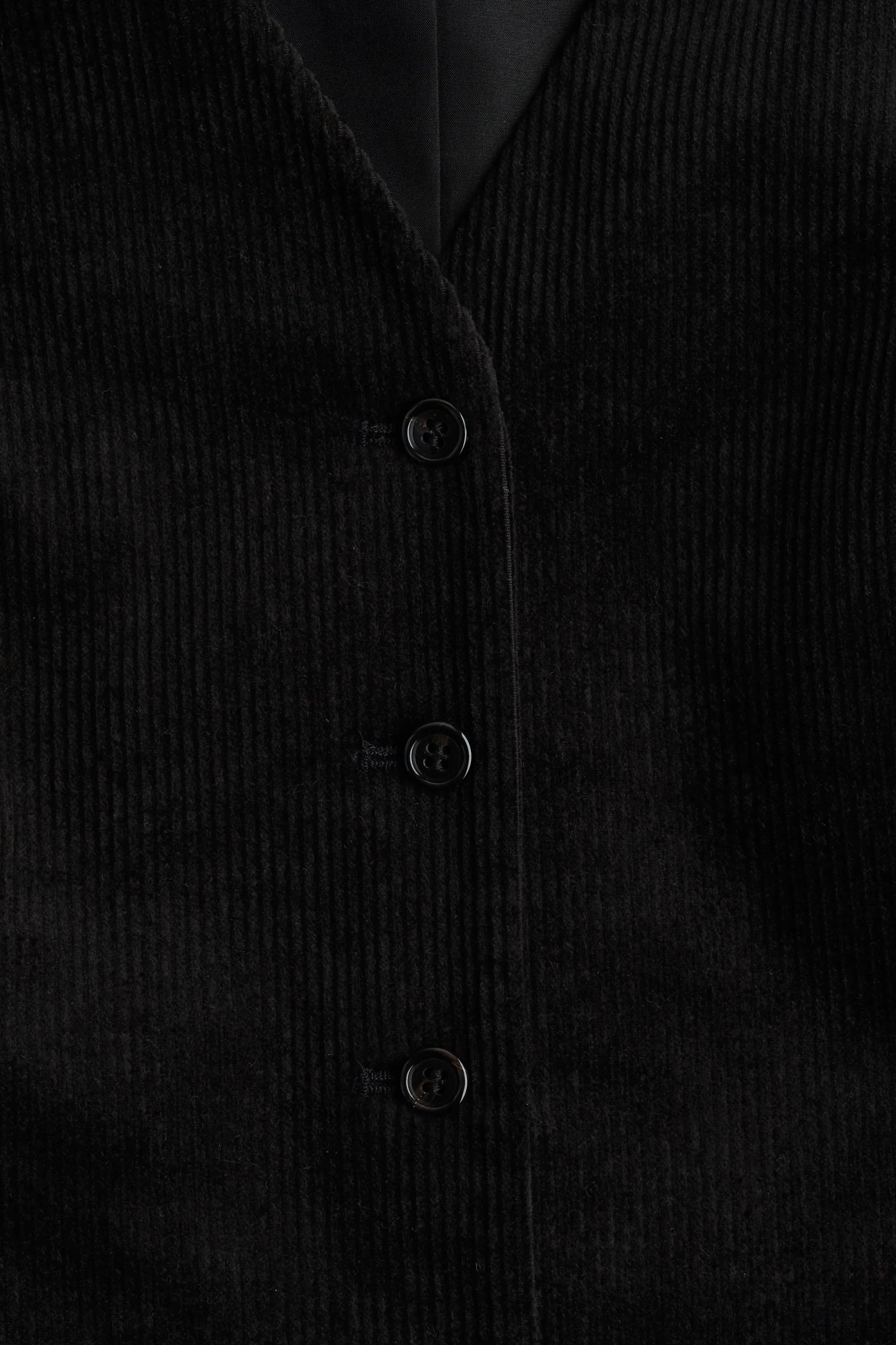 Gilet sans manches à encolure en V - Noir