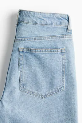Slim Straight High Ankle Jeans - Bleu denim clair — photo 1