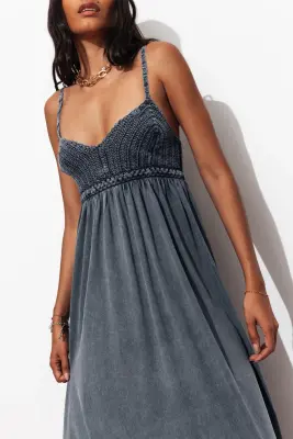 Robe en crochet et jersey — photo 5